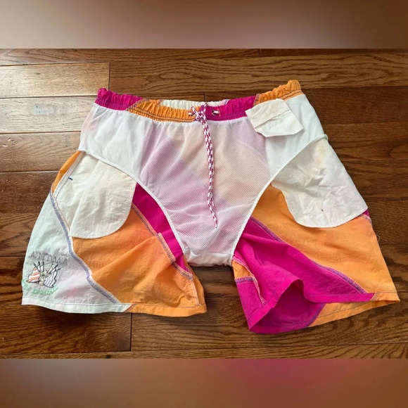 Vintage 90’s Nautica Men’s Swim Shorts Offshore Race Sz L - Picture 4 of 6